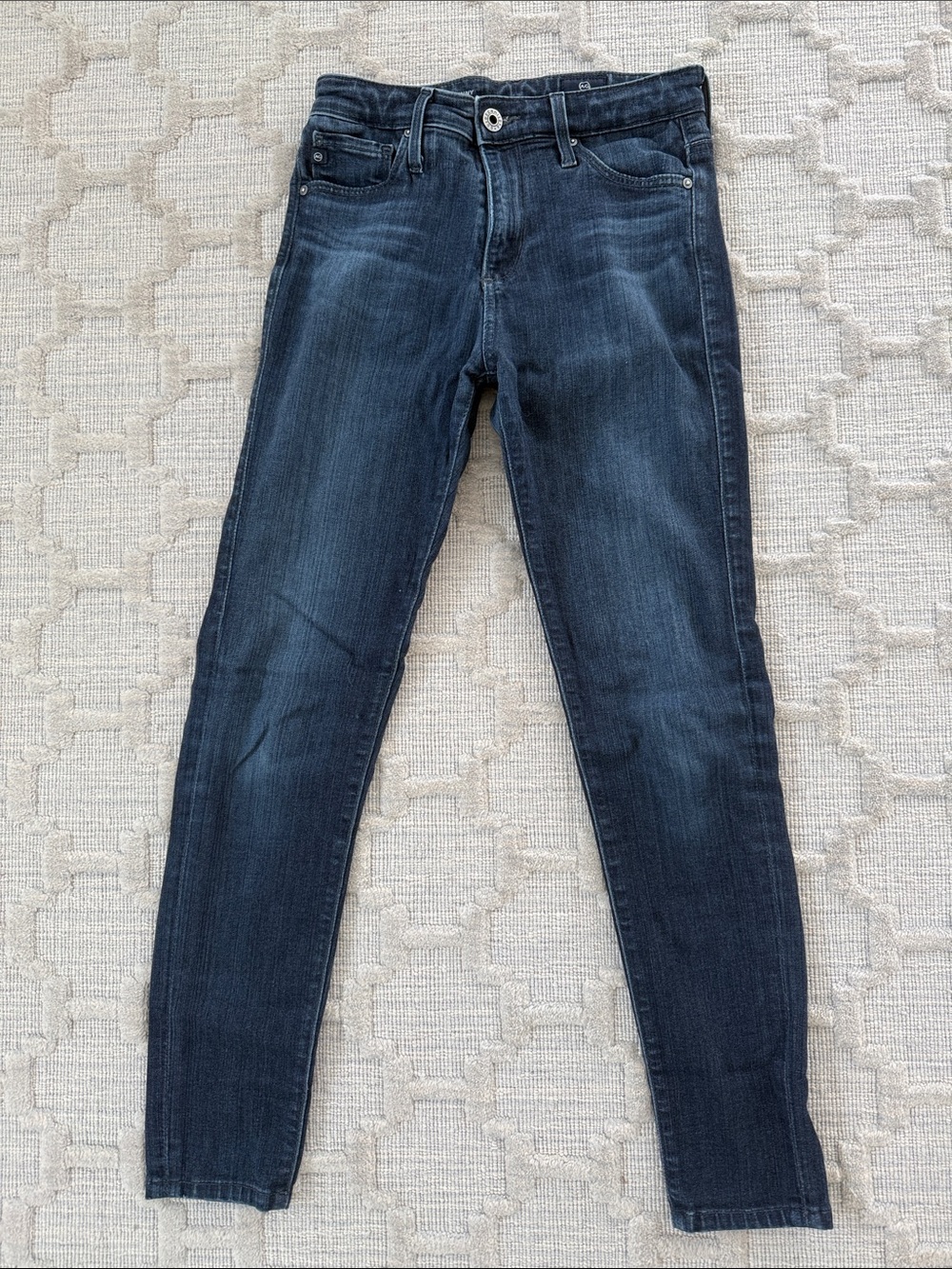 AG Adriano Goldschmied Dark Blue Crop Skinny Jeans